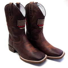 Bota Texana Country Masculina USA Marrom