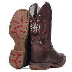Bota Texana Country Masculina Western Bordada