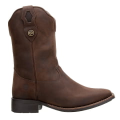 Bota Texana Feminina Rústica Couro Mamute