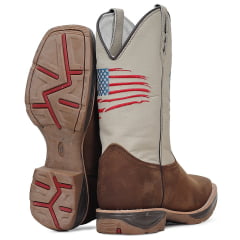 Bota Texana Masculina Country em Couro American Western