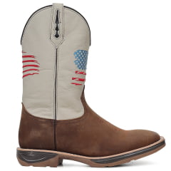 Bota Texana Masculina Country em Couro American Western