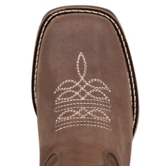 Bota Texana Masculina em Couro Bovino Legitimo Cor Café Bordada