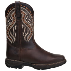 Bota Texana Masculina em Couro Bovino Legitimo Cor Fóssil Café