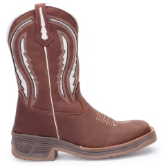 Bota Texana Masculina em Couro Solado Jump