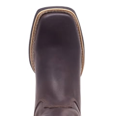 Bota Texana Masculina Lisa Café Couro Legítimo