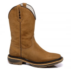 Bota Texana Masculina Solado Jump Castor Sem Bordado Country