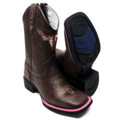 Bota Texana Country Feminina Touro Radiante Glitter