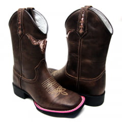 Bota Texana Country Feminina Touro Radiante Glítter