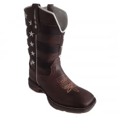 Texana Country Masculina EUA Envelhecida Sola Jump
