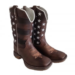 Bota Texana Country Masculina EUA Envelhecida Sola Jump