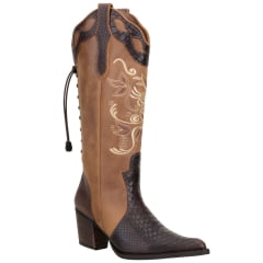 Texana Feminina Cano Longo Tabaco Ajuste