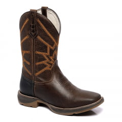 Bota Texana Masculina Country Solado Jump Alto Relevo