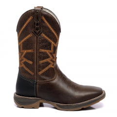 Bota Texana Masculina Country Solado Jump Alto Relevo