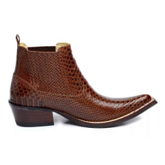 BOTINA/BOTA CANO CURTO COUNTRY MASCULINA MARROM