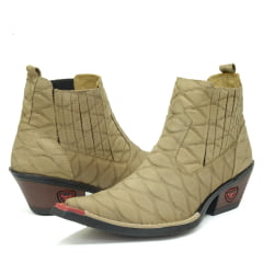 Botina Country Masculina Bico Fino Escama Tabaco