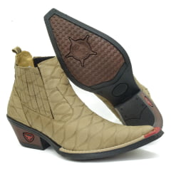 Botina Country Masculina Bico Fino Escama Tabaco