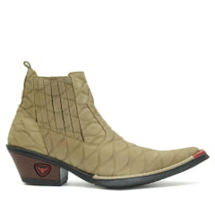 Botina Country Masculina Bico Fino Escama Tabaco
