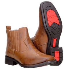 Botina Texana Cano Curto Masculina Castor
