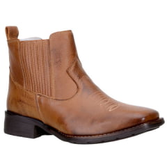 Botina Texana Cano Curto Masculina Castor