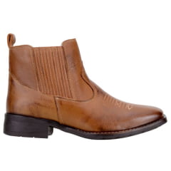Botina Texana Cano Curto Masculina Castor