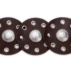 Cinto Feminino Em Couro Legitimo Café Redondo Cinto Feminino Em Couro Legitimo Café Redondo