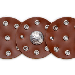 Cinto Feminino Redondo Em Couro Nobre Detalhes De Metal Cinto Feminino Redondo Em Couro Nobre Detalhes De Metal