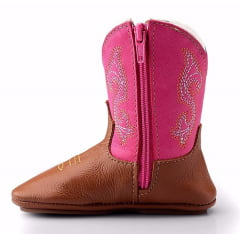 Bota Infantil Couro Rosa